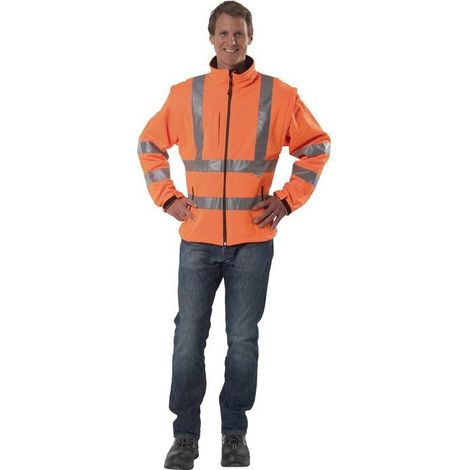 Veste softshell Haute visibilité Taille 2XL, orange (1/3)