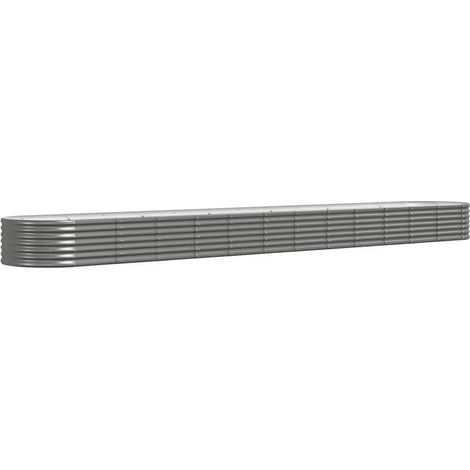 Maison Exclusive - Jardinera arriate acero galvanizado gris 512x8