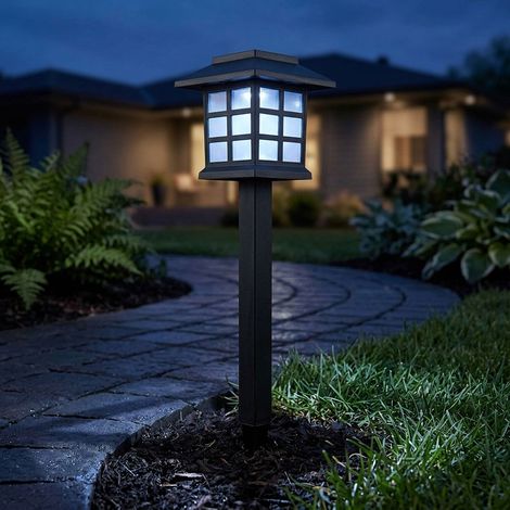 Lampada a spina solare a LED luce esterna percorso giardino picchetto terra illuminazione terrazza danneggia 504076 (1/5)