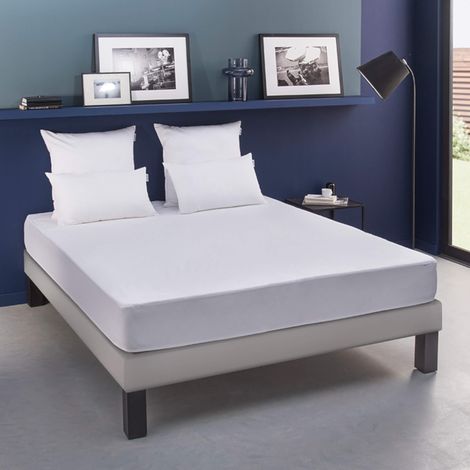 Protège matelas Bultex coton doux - bonnet extensible 20 à 30 cm 90x190 (1/5)