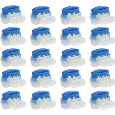 Connecteurs de Câble Remplis de Gel Résine 20 pcs Raccord de Câble Etanche Borne à 3 Fils de Connexion pour Robot Tondeuse Jardin Extérieur et Voiture