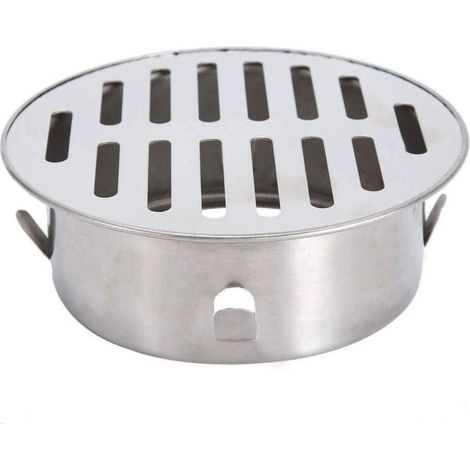 Floor Drain, Round Stainless Steel Balcony Sink, Removable Anti-Block Floor Drain for Outdoor Garden Drain Pipe, Drain Pipe, Roof, Balcony (Flat Mouth 110) (1/5)