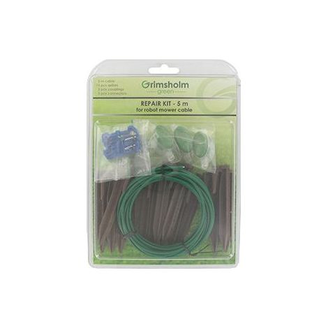 Kit Réparation Avec Câble D'installation Robots 0,93 Mm² X 5m, 3 Connecteurs Chargeur, 3 Connecteurs Isolés Et 15 Clous De Fixat