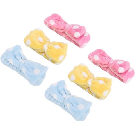 Soft Elastic Headbands with Bow Tie for Makeup, Showering, and Face Washing Comfortable Fit for Adults and Children (1/5)
