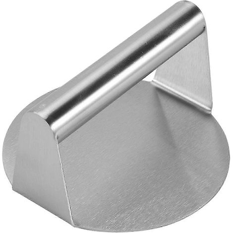 Moule à hamburger rond en acier inoxydable de 5,5 pouces, moule antiadhésif pour bacon et grillades, également compatible avec les steaks. (1/5)