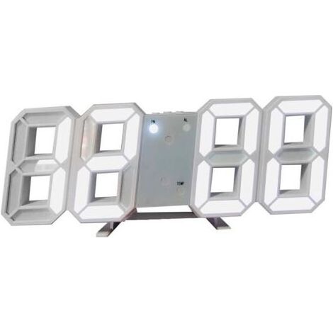 Horloge Murale Numérique à LED 3D, Horloge Digitale Réveils LED Horloge Lumineuse Dimmable Horloge de Bureau Réveil Horloge de Decoration pour Cuisine Bureau Salon Chambre (1/5)