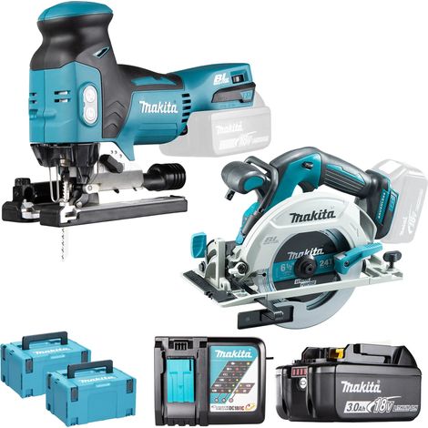 Combo Makita DJV181+DHS680 18V 3Ah (1/4)