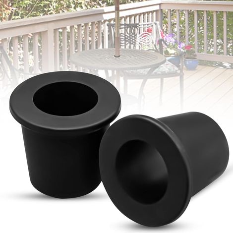 Lot de 2 anneaux de trou pour parasol de table d'extérieur, manchon en silicone, stabilisateur conique (1/5)