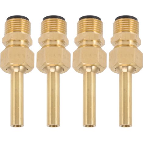 Lot de 4 buses de fontaine en cuivre pur, grand jet hexagonal direct, filetage mâle G1/2 (1/5)