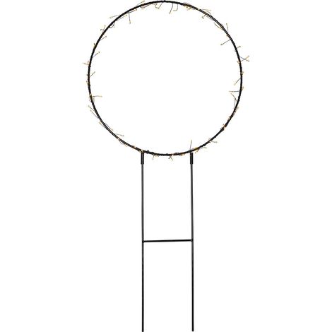 Star Trading Décoration Barlumi, noir, cercle, 80 LED, blanc chaud, extérieur, 84 cm (1/4)
