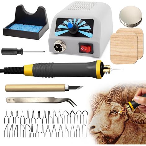 LH20 Holzverbrennungsset, Pyrographie-Holzverbrennungswerkzeug-Set mit Brandmalerei-Maschine, 30 Drahtspitzen, abnehmbarer Holzverbrennungsstift, einstellbare Temperatur 250–700 ℃ (1/5)