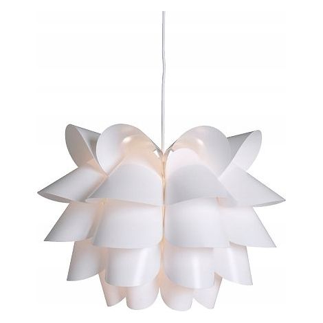 Lámpara de techo colgante IKEA KNAPPA blanca con forma de flor (E27) para la habitación. (1/5)