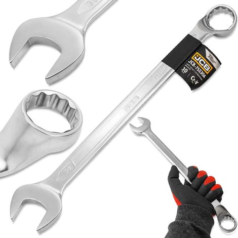 JCB Maulschlüssel 75° abgewinkelt 30 mm CR-V Stahl Doppelseitig