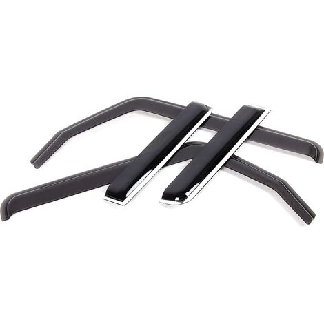 Déflecteur de fenêtre à clipser, protection contre le soleil et la pluie, compatible avec Jeep Wrangler JL 4 portes 2018-2020 (1/5)