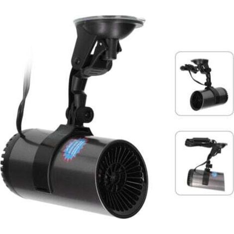 Riscaldatore per auto 2 in 1, ventilatore da 150 W 12 V CC, disappannatore portatile plug and play con supporto girevole a 360° e ventosa.