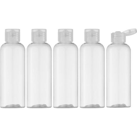 Ecleanfy - Flacons distributeurs de 100 ml - Flacons en plastique transparent - Flacons à fermeture hermétique - Matériau PET