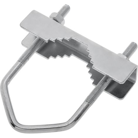 Pince de Montage - BeMatik - Clamp Mât - Métal Galvanisé - Fixation Antenne - Universelle (1/5)