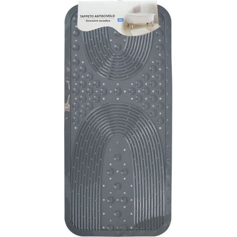 Cleafe - Tappeto Antiscivolo Per Vasca Da Bagno Doccia Grigio 42x90 Cm Rettangolare 87555 - (1/2)
