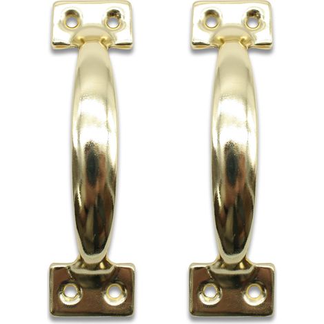 Lot de 2 poignées de porte dorées, 120 x 33 x 1,3 mm, laiton, poignée de porte, poignée de tiroir, poignée de cuisine, armoire, meuble de chambre (1/5)
