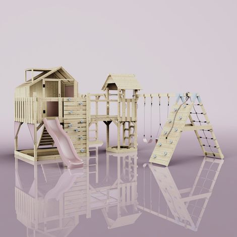 Tour de jeux Polarplay Milo Rosa 503 x 562 cm Balançoire bébé