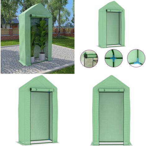 Serre avec cadre en acier 0,5 m² 1x0,5x1,9 m - Serre De Jardin - Abri Jardin - Tunnel De Jardin - Protection Plante - Serriculture - Home & Living (1/5)
