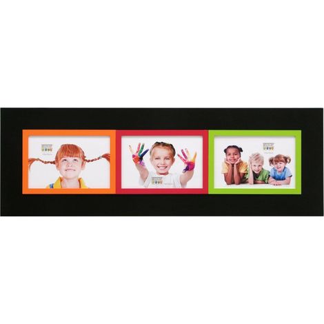 Cadre Multi-Photo pour 3 Photos Noir 10 x 15 cm (1/2)