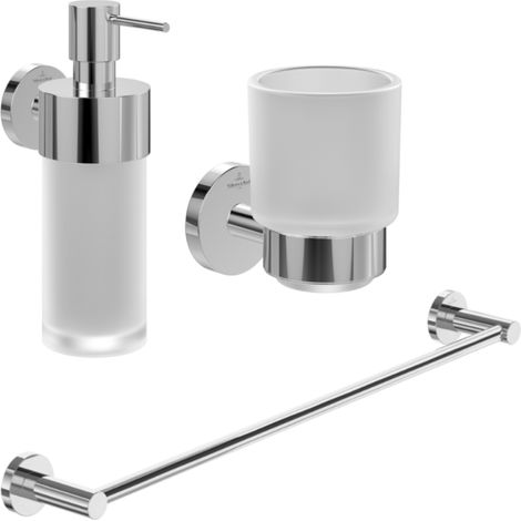 Portavasos + Dispensador de jabón + Toallero VILLEROY & BOCH Elements Tender