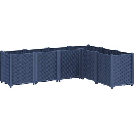 Maison Exclusive - Jardinera PP azul gris 160x120x53 cm