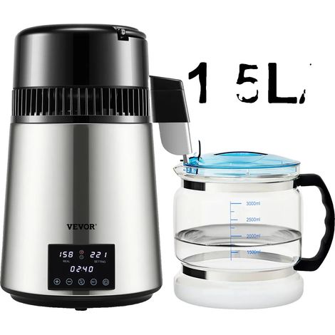 Distillateur d'eau, Design compact, Purification efficace, 1.5 L 220V (1/2)