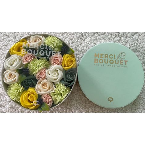 Boîte Ronde - Célébrations du Printemps - Jaune & Verts- Vendu par 1 (1/4)