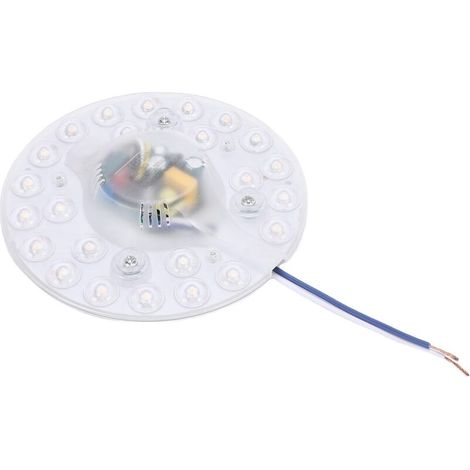 Remplacement de l'éclairage LED pour ventilateur de plafond 12,5 cm (4,9 pouces) - 3 couleurs réglables - Fixation magnétique encastrée - Modèle rond (1/4)