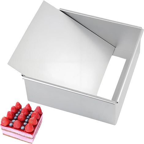 Moule à Gateau Carré - Aluminium Anodisé Antiadhésif - Fond Amovible 20,5 Cm - Pour Patisserie Maison Et Professionnelle - 1 Pièce (1/5)