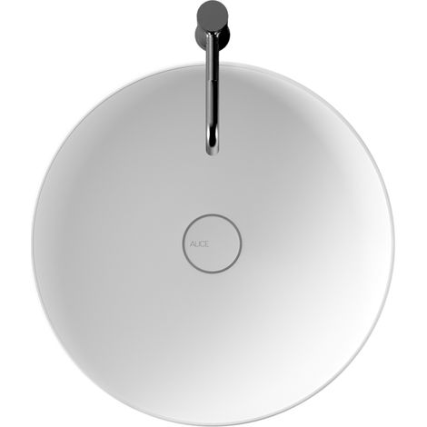 Lavabo Unica Round appoggio salvaspazio diam. 50 cm in ceramica