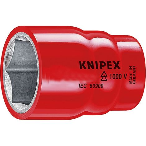 KNIPEX 98 37 16 Chiave a bussola per viti esagonali con attacco quadro interno 3/8" 46 mm