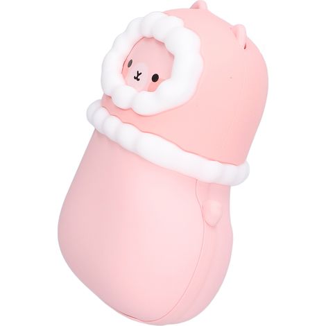 Chauffe-mains mignon en forme de mouton, mini batterie externe portable rechargeable par USB, chauffage électrique rose (1/5)