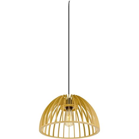 Suspension WUD intérieur E27 semi-rond câble nu 60W bois - SLV - 1008045 (1/3)