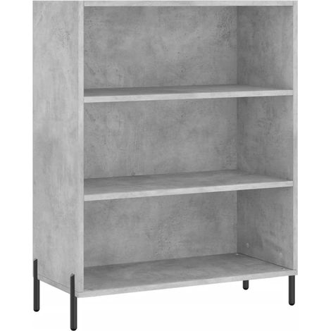 Maison Exclusive - Scaffale Grigio Cemento 69,5x32,5x90 cm in Legno Multistrato