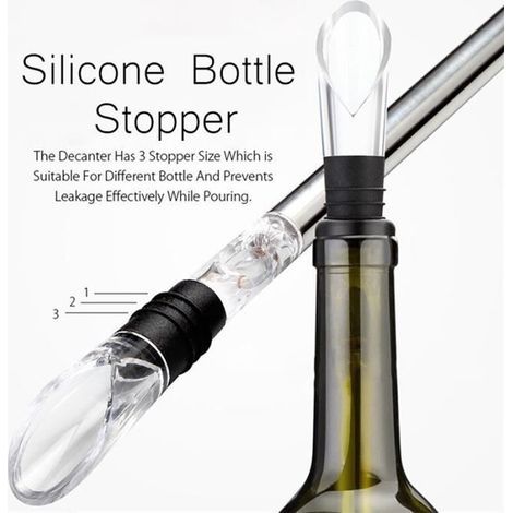 Set di 2 bastoncini refrigeranti per vino rosso, birra, bibite, succhi di frutta, champagne, ecc. (1/4)