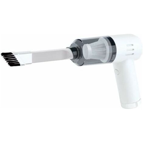 Car Vacuum Cleaner - Cordless Handheld Vacuum Cleaner - USB Rechargeable Car Portable Vacuum Cleaner - Powerful Suction Vacuum Cleaner for Home, Table, Office - White (1/4)