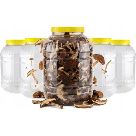 Bocal - 8 L - En Plastique - Pour Conservation Aliments Et Boissons - Lot De 5 (1/5)