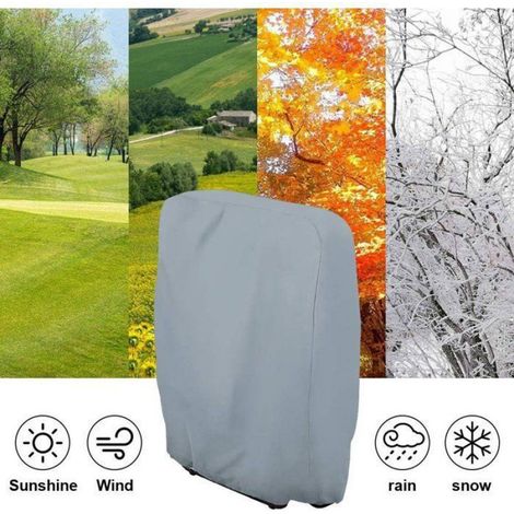 Garden chair covers, 20/34x71x110 cm, foldable lounge chair protection, 210D Oxford fabric, gray Femeo (1/5)