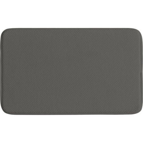 Tapis de bain Fnyoxu en mousse à mémoire de forme à rayures épaisses, velours doux et absorbant, antidérapant et lavable en machine - Tapis de salle de bain décoratif