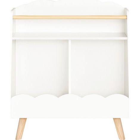 SoBuy Libreria per bambini Scaffale portaoggetti con 3 scomparti Bianco 61x35x71cm KMB100-K-W