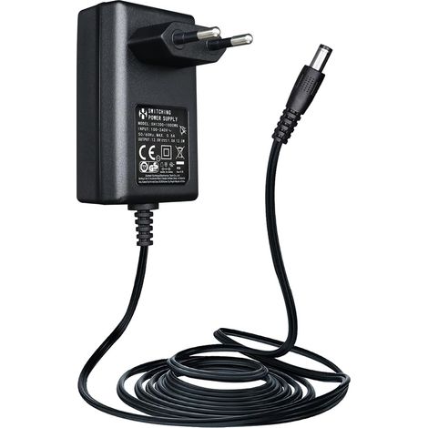 Adaptateur Secteur 12 V 1 A/1000 mA, fiche CC 5,5 x 2,1 mm, câble de 1,8 m (20 AWG), convertisseur CA/CC 12 V 1 A 12 W pour routeurs, Bandes LED, Haut-parleurs et Autres appareils. (1/5)