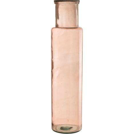 Vase en Verre "Bouteille" 75cm Rose (1/3)