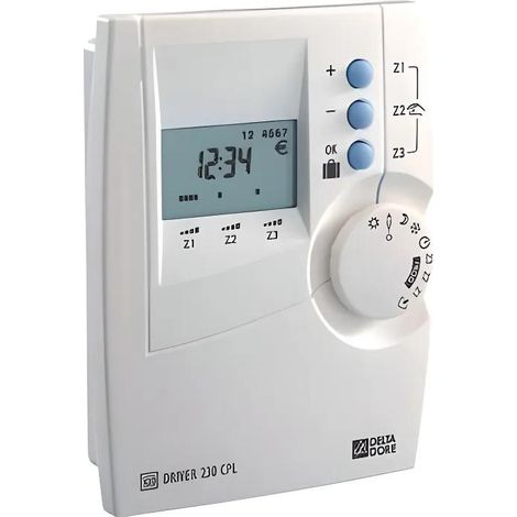 Elektrischer Heizungsprogrammierer Delta Dore DRIVER 230 CPL FP 3 Zonen