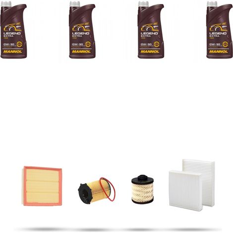 Kit tagliando 4 FILTRI e 4L OLIO compatibile con Ds3 1.6 BlueHdi 73kw dal 2014 (1/5)