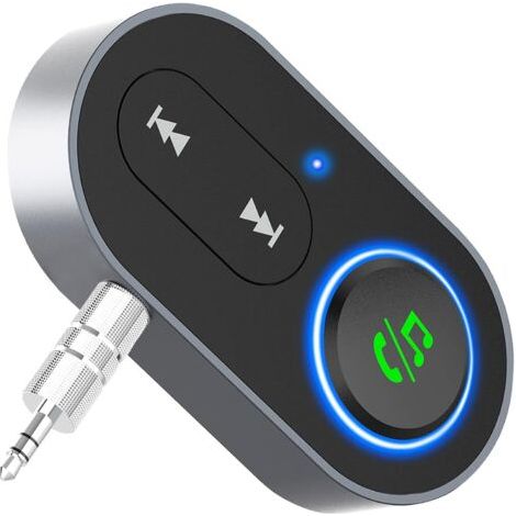 Auxiliaire Bluetooth Voiture, Lecteur MP3 avec Connecteur Bidirectionnel 3,5 mm Amovible/Microphone/Mains Libres (1/5)