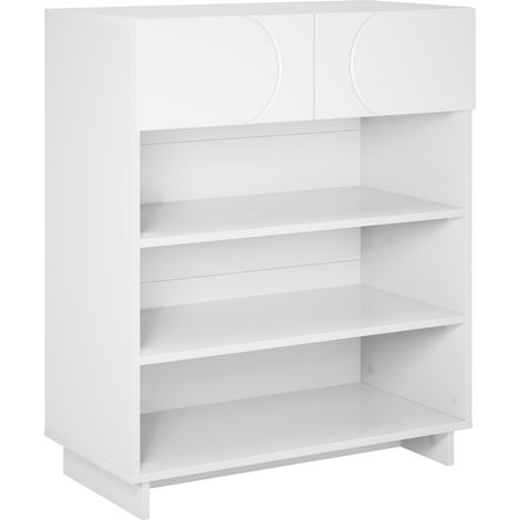 Schuhschrank 73 x 38 x 87,5 cm Holzwerkstoff Weiß vidaXL (1/5)