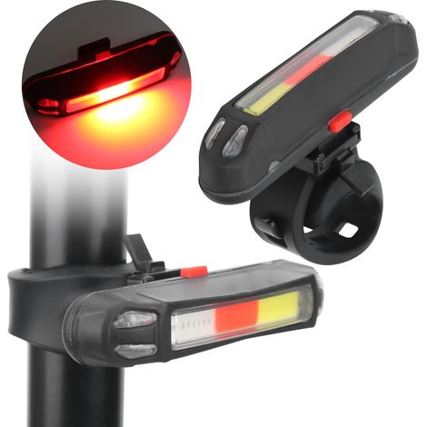 USB-wiederaufladbares Fahrradrücklicht, Sicherheitssignal, Fahrradzubehör WR01A Rot Weiß Blau (1/5)